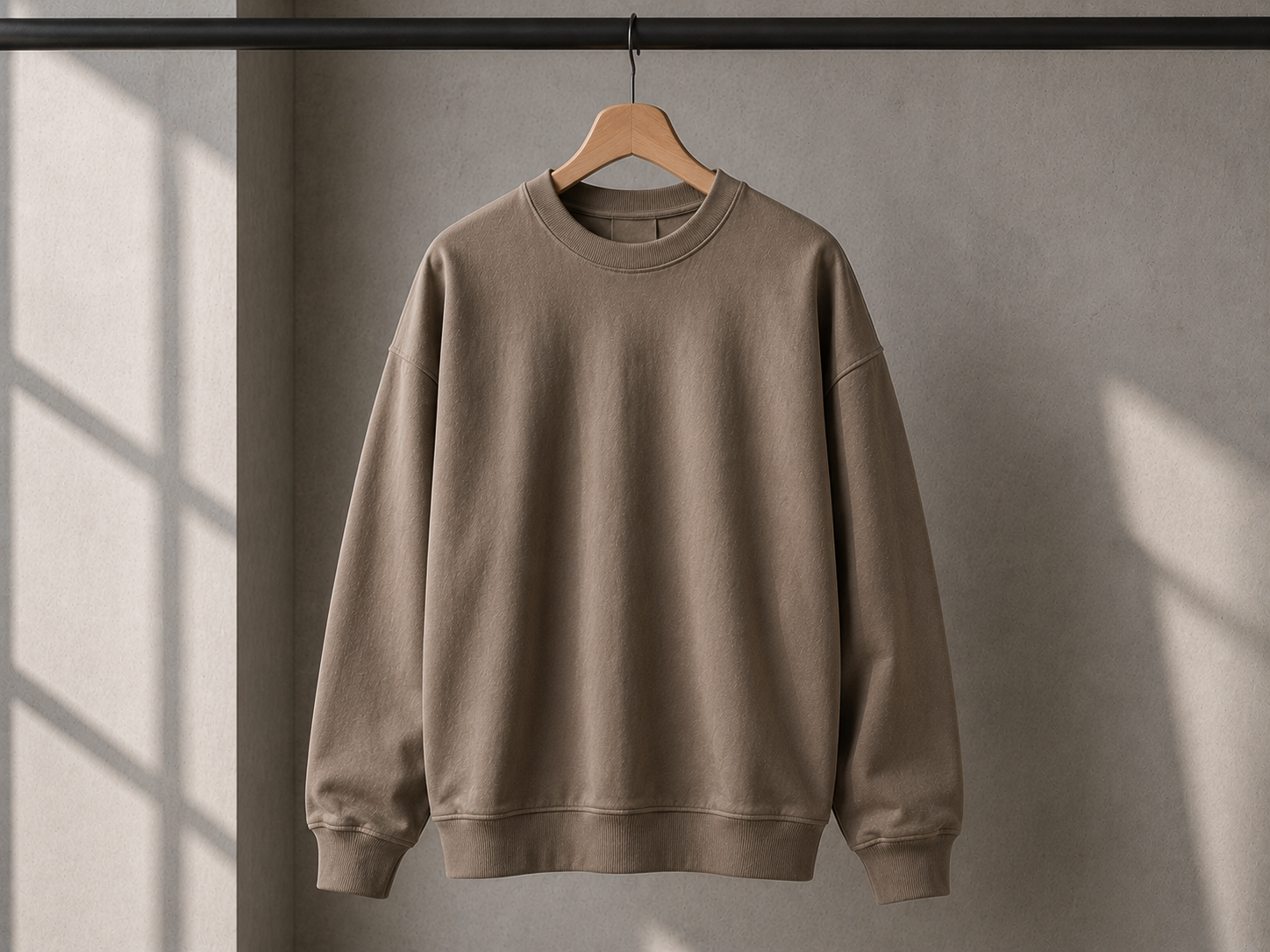 Taupe relaxed-fit sweatshirt